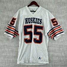 Vintage huskies football jersey sports bell tag Mens Size L 1256