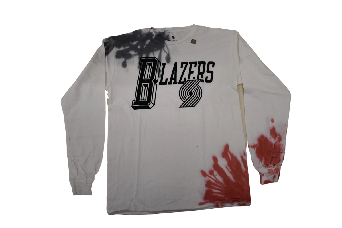 Junk Food Mens NBA Portland Trail Blazers Long Sleeve Tie Dye