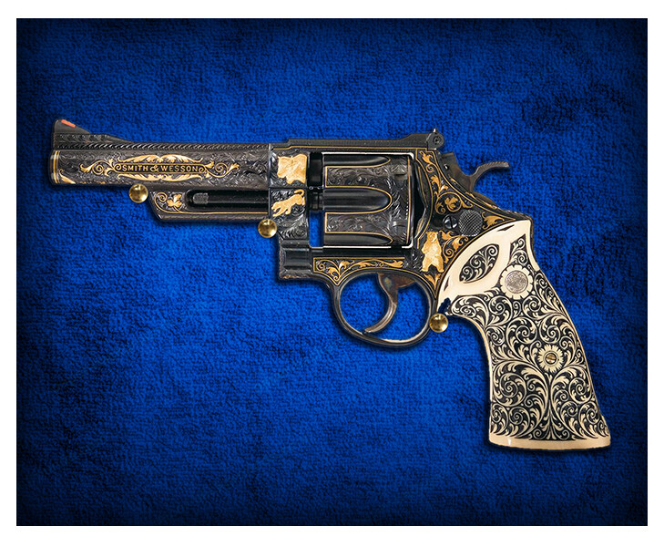 SMITH & WESSON Engraved 357 Magnum Digital Art Photoprint