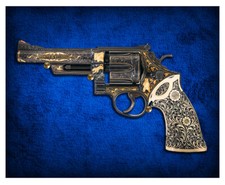 Fotoimpresión digital de arte Magnum 357 Grabado de SMITH & WESSON NRA