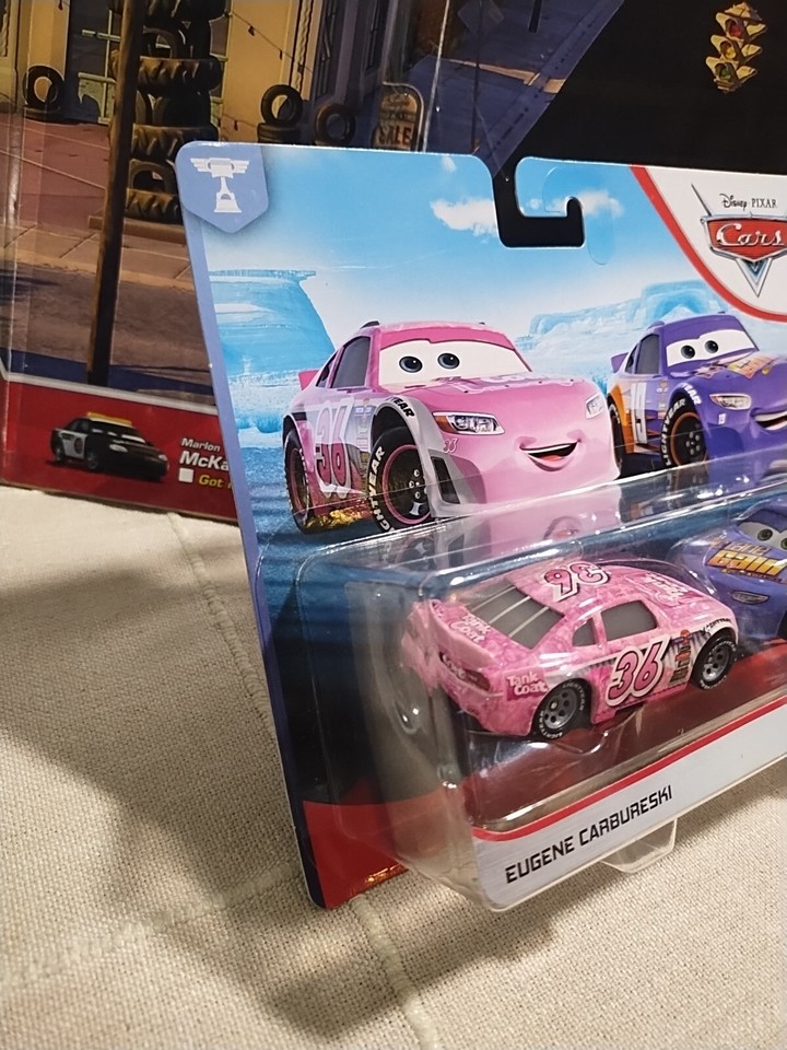 DISNEY PIXAR CARS EUGENE CARBURESKI BOBBY SWIFT 2018 2PACK Piston Cup