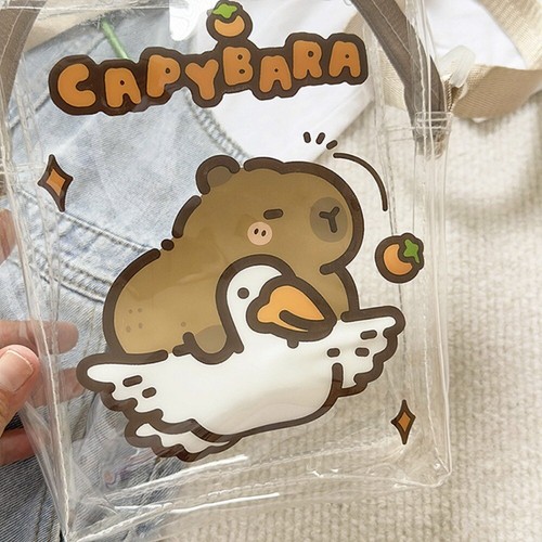 Transparent Capybara Shoulder Bag Korean Style Small Square Bag Messenger Bag - Picture 3 of 15