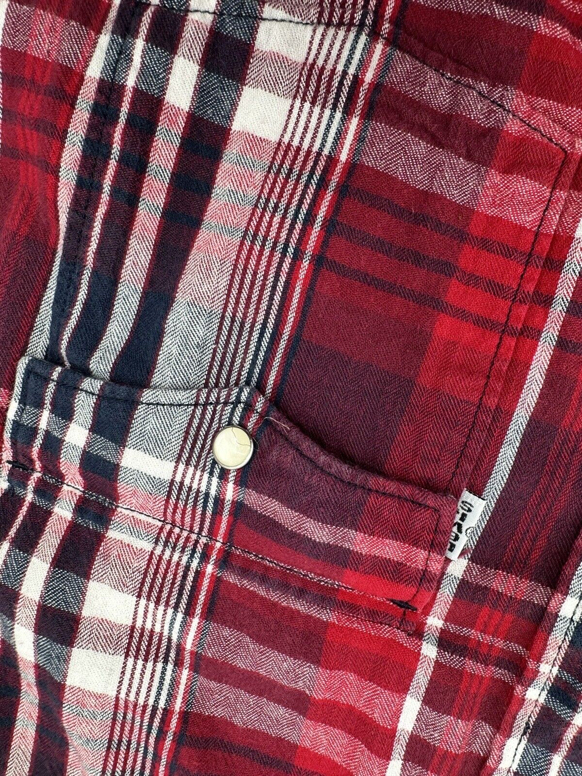 Levis Buffalo Plaid Pearl Snap Shirt Men's Sz XL … - image 4