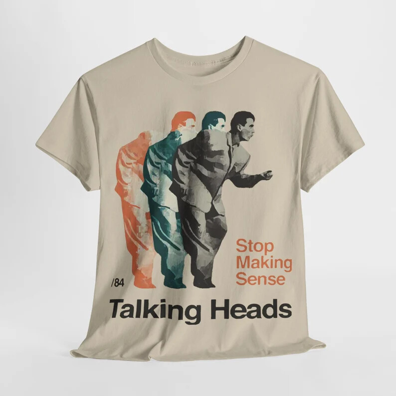 Vintage 1984 Talking Heads Concert T-Shirt, David Byrne Big