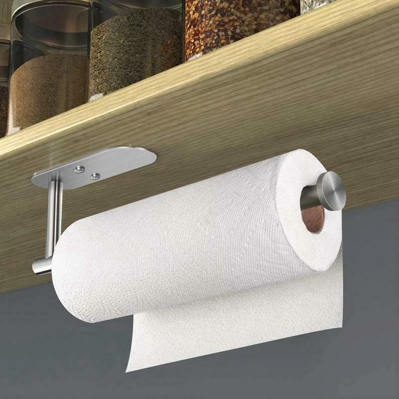 Paper Towel Holder Vertical & Horizontal/ Self Adhesive Or Screws Wall  Mount New