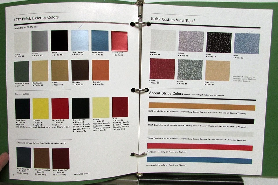 1977 Buick Product Information LeSabre Skyhawk Century Regal Riviera Skylark - Image 4 of 4