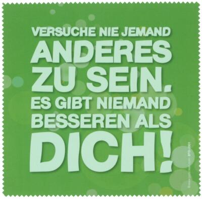super Microfasertuch mit Spruch - VERSUCHE NIE - Brillenputztuch von POLYCLEAN