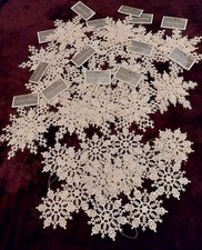Lot of 44 White Plastic And Glitter Snowflake Ornaments 6  4 Inch New Target
