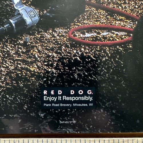 Vintage Red Dog Ford Thunderbird Kenny Wallace And The Red Dog NASCAR Poster NEW - Picture 8 of 11