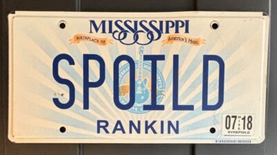 Mississippi VANITY License Plate SPOILED (SPOILD)