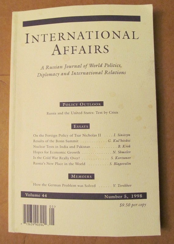 International Affairs Volume 44 Number 5, 1998