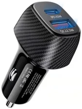 GYB HIGH SPEED USB - TYPE C DUAL CAR CHARGER 30W PD + 22.5W QC FAST CHARGING