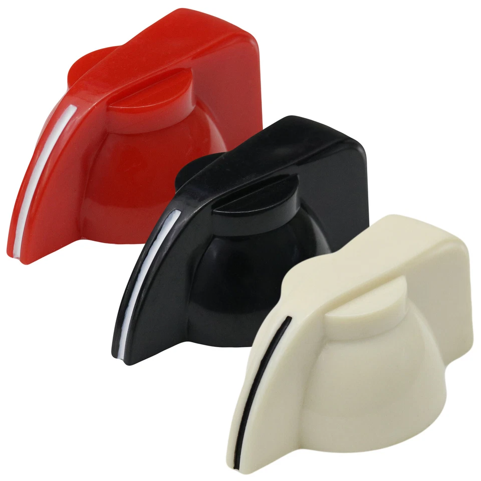 Hühnerkopf Zeigerknöpfe - 3 Farben - 6,4 mm Loch 1/4" Schaft - Lautstärke Ton 