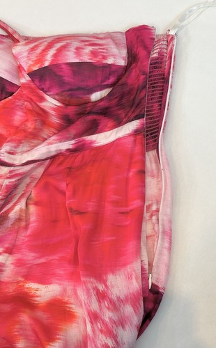 ANTHROPOLOGIE RANNA GILL Printed Floral Flowy Jumpsuit Halter Red Women’s Medium - Picture 5 of 13