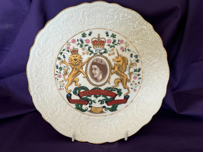 H.M. Queen Elizabeth II Coronation (1953) - Coalport Fine Bone China Plate - EC