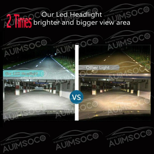 H13 9008 LED Headlight Bulbs Kit 10000W 1000000LM Hi/Lo Beam Super White Bright - Picture 6 of 12