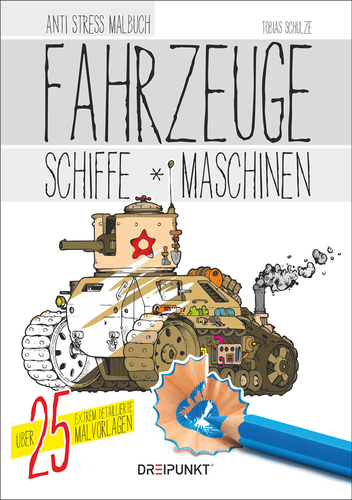 Thumbnail - Fahrzeuge, Schiffe Und Maschinen | Anti-stress-malbuch. Über 25