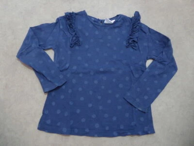 T-shirt manches longues bleu à pois Zara - 4 ans - Photo 1/3