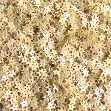 Sequins Light Ecru Iris 6mm Tiny Stars Opaque 800 pieces Loose