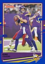 2020 DONRUSS BLUE PARALLELS VARIATIONS KIRK COUSINS VIKINGS PRESS PROOF B3542