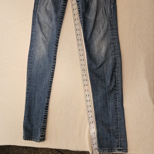 True Religion Women Low Rise Skinny Jeans Button Fly Pockets Blue Size 27 Rhine - Picture 7 of 12