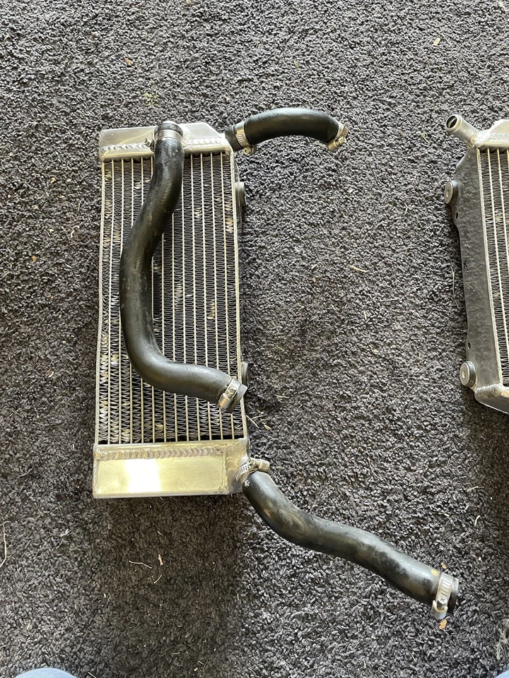 Radiadores de aluminio de gran tamaño Honda CRF450X + protectores DEVOL mangueras abrazaderas tapa 2009 Foto 3 de 4