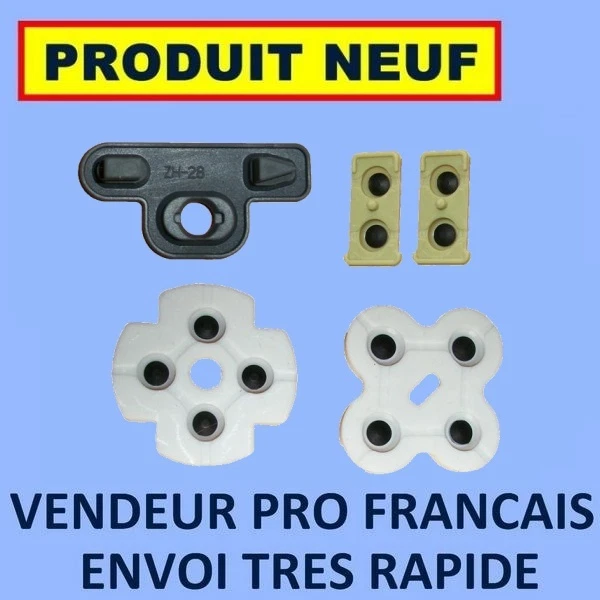 CAOUTCHOUCS CONDUCTEURS TOUCHES BOUTON MANETTE PS3 DUALSHOCK NEUF EXPEDITION 24H