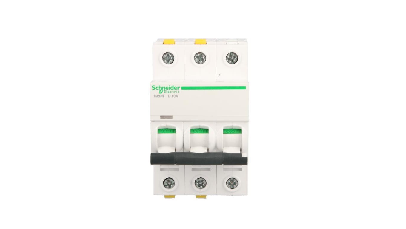 3P D 10A 6kA AC Overcurrent Switch iC60N-D10-3 Acti9 A9F05310