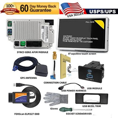 Latest SYNC 2 to SYNC 3 v3.4 Upgrade Carplay Kit Fit For Ford Sync3 OEM GPS HD