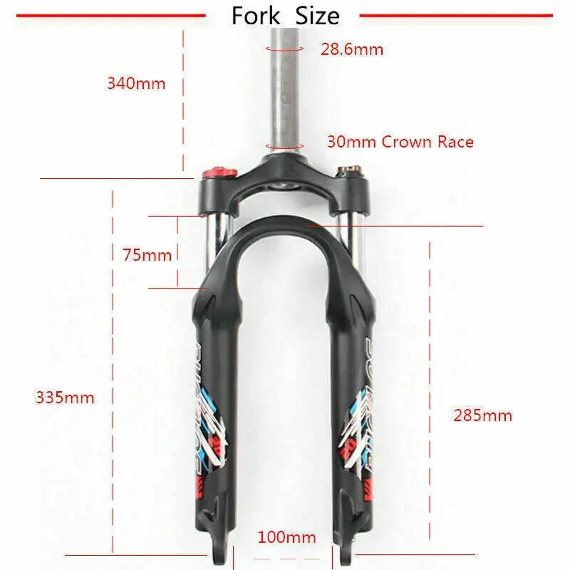 Folding Bicycle Front Suspension Fork 20inch 20er 50mm Travel Fit Disc Brake - Image 2 of 4