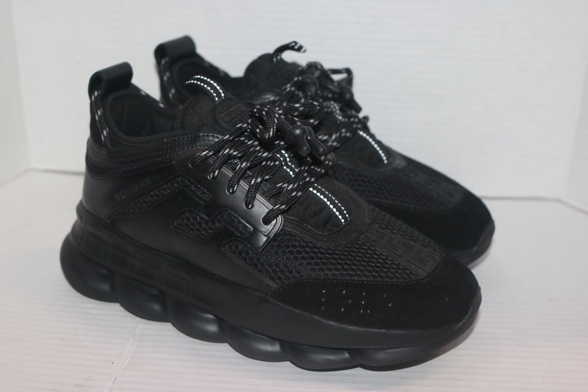 Versace Chain Reaction Triple Black Sneakers Size 40 | eBay display picture 1