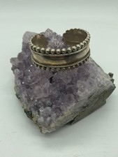 Vintage Mexican Sterling Silver Beaded Cuff Bracelet