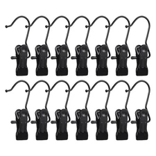 Boot Hanger Clips Laundry Hooks Closet Organizer Jeans Hats Towels Black 30 PCS