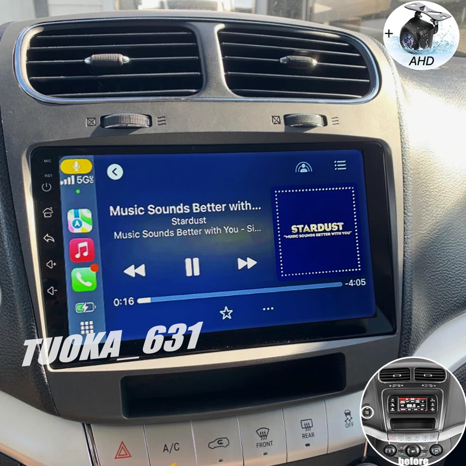 For 2012-2019 Dodge Journey Car Stereo Radio Player GPS Navi Android 13 Carplay - Image 4 of 4