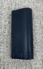 Christian Dior Black Leather Sunglasses Case Great Condition Case Only 7" x 3"