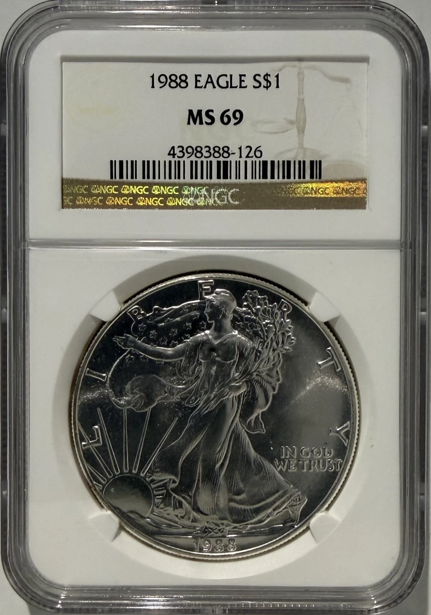 American Eagle MS 69 Graded 1988 Silver Bullion Coins for sale | eBay