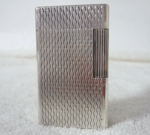 S.T. Accendino a gas a rullo Dupont materiale metallo argento T4KL42 vintage - Foto 2 di 5