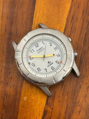 Vintage Timex Indiglo Watch Men 2000 Analog Alarm Rotating Bezel - REPAIR