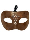 Leather Sparkle Bronze Masquerade Mardi Gras Mask Halloween Men