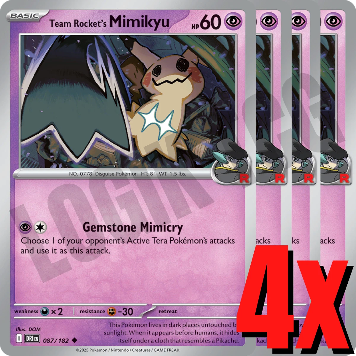 Team Rocket's Mimikyu 087/182 Sv10: Destined Rivals for sale | eBay