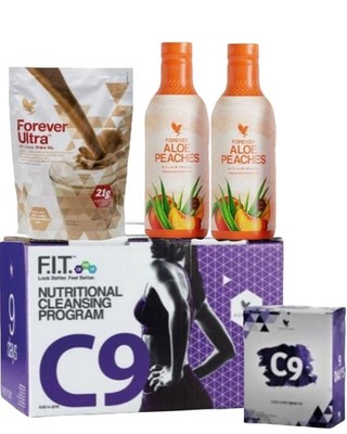 Clean 9 Forever Living C9 Detox & Abnehmen Kur Aloe Peaches Schoko Blizversand 
