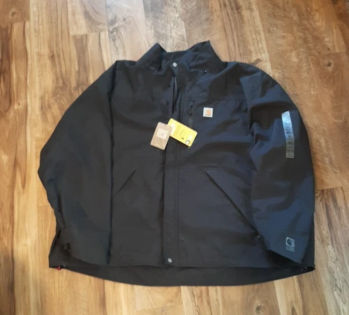 Men's Carhartt ® Shoreline Jacket STORM DEFENDER NWT- BLACK 4XL MSRP $160 N/Hood - product listing photo