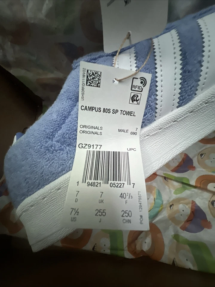 Toalla Adidas Campus años 80 SP para hombre talla 7,5 Foto 4 de 4