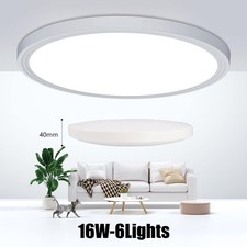 6X16W LED Ceiling Light Panel Down Lights Bathroom Kitchen Living Room Wall UK