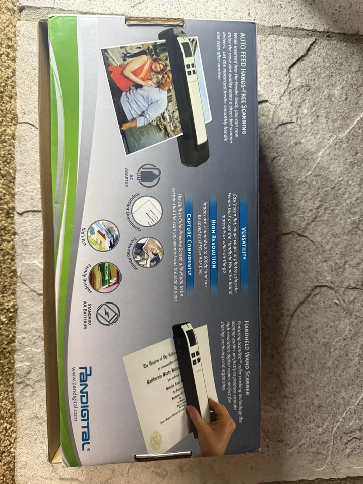 Pandigital Handheld Wand Scanner With Feeder Dock Red -OPEN BOX - Image 2 of 4