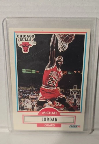 1990-91 Fleer - Michael Jordan #26 Black Line Above Biographical Information