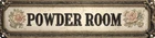Vintage Tin Sign Retro Metal Powder Room Signs for Home Decor Stylish Wall Art P