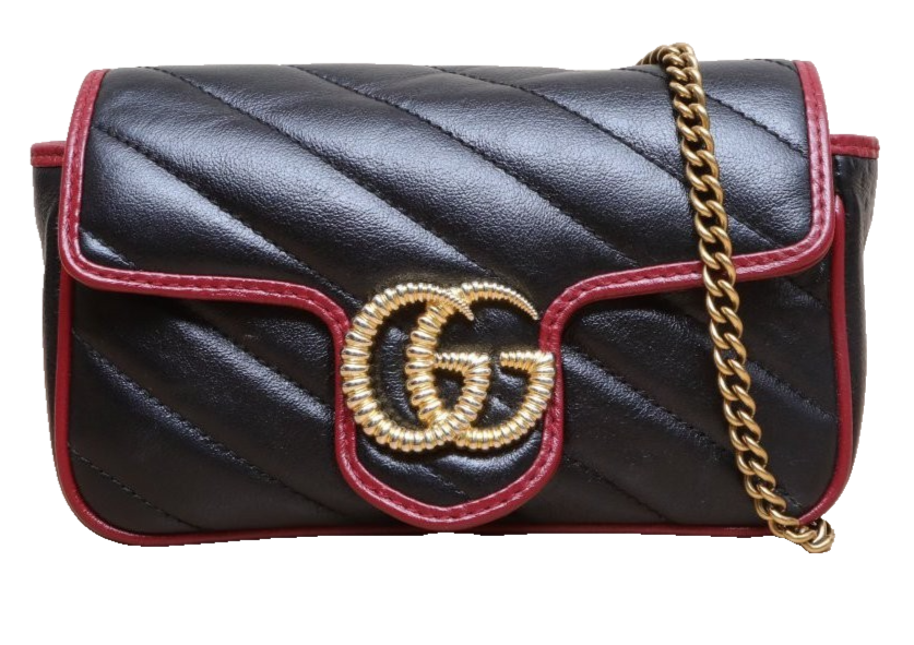 GUCCI GG Marmont Mini Shoulder Bag in Black P225175036