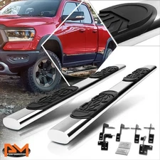For 19-24 RAM 1500 Quad/Ext Cab 6" Oval Side Step Nerf Bar Running Board Chrome