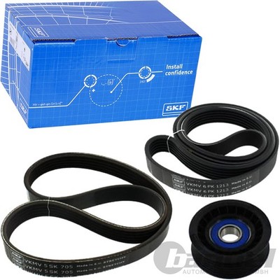 SKF KEILRIPPENRIEMEN-SATZ SPANNROLLE passend für 1.8/2.0 FORD C-MAX FOCUS II